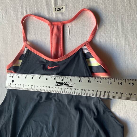 Nike Women’s Sleeveless Workout Tank Top size M, Blue Pink, with Built In Bra - Picture 2 of 9